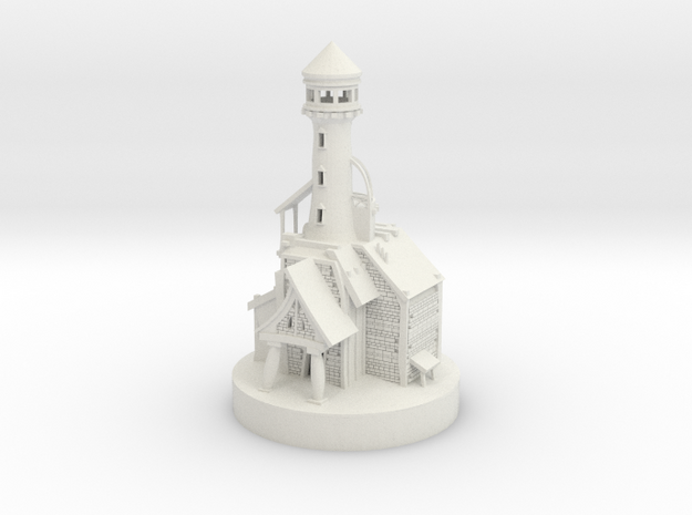 Lighthouse miniature in White Natural Versatile Plastic