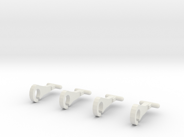 Thomas train hooks (set of 4) in White Natural Versatile Plastic