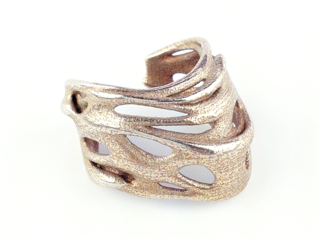 Tafone 111 Ring - Stainless Steel in Polished Bronzed Silver Steel