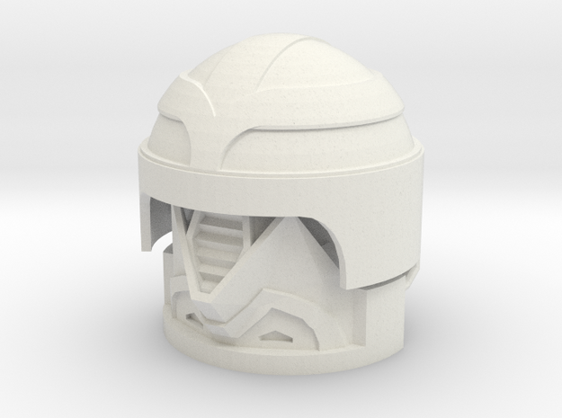 1:6 Scale Enemy Field Engineer Helmet in White Natural Versatile Plastic