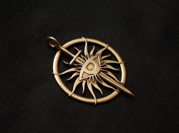 Pendant of The Inquisitor in Polished Brass