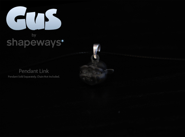 Gus Pendant Link in Polished Silver