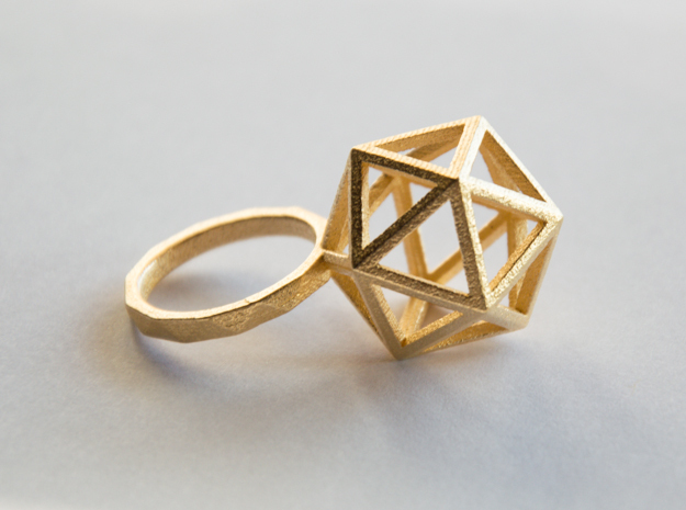 ico RING in Polished Gold Steel: 8.5 / 58