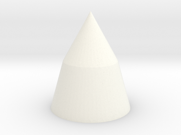 1/144 scale Saturn V nose cone in White Processed Versatile Plastic