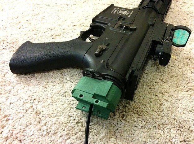 M4 Receiver Picatinny Mount Adapter Type I (20mm) in Green Processed Versatile Plastic