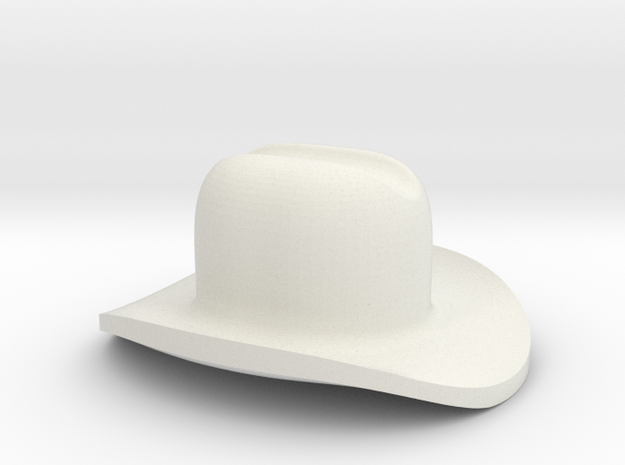Assem1 - Cowboy Hat-1 in White Natural Versatile Plastic