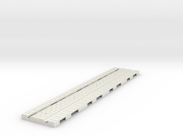 P-165st-long-straight-tram-track-100-6a in White Natural Versatile Plastic