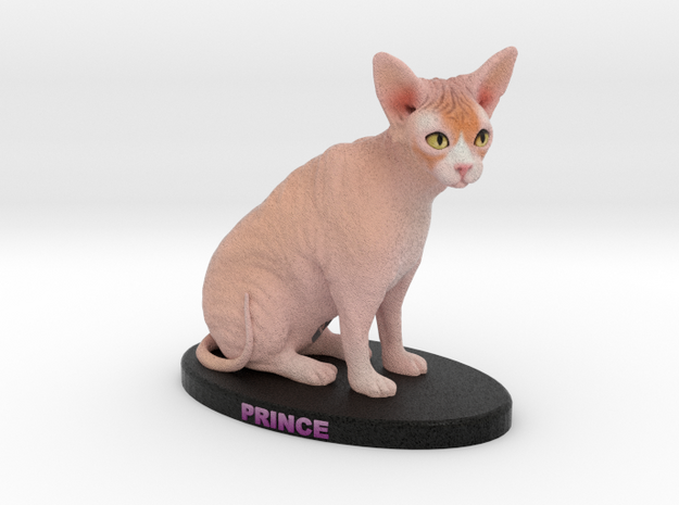 Custom Cat Figurine - Prince in Full Color Sandstone