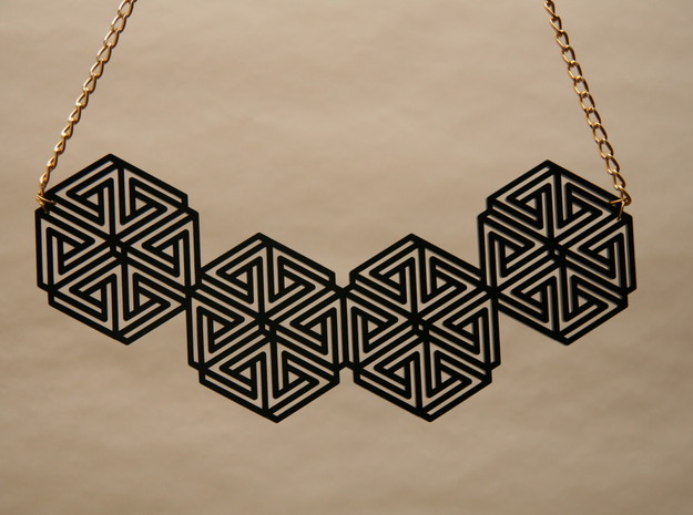Hexagonal Triangle Necklace