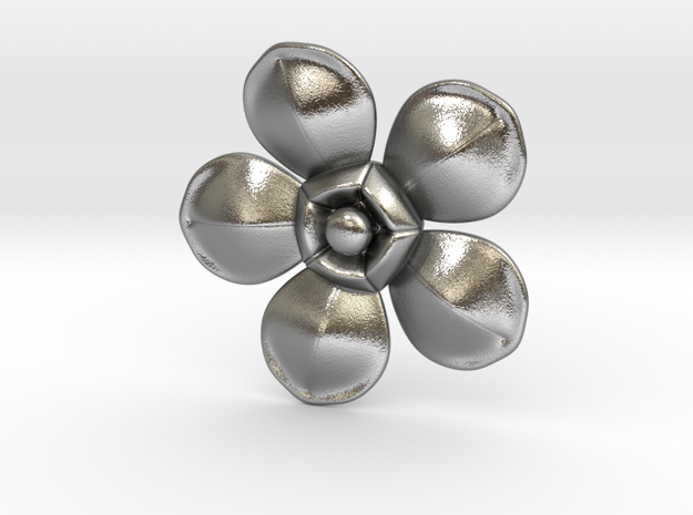 Flower in Natural Silver