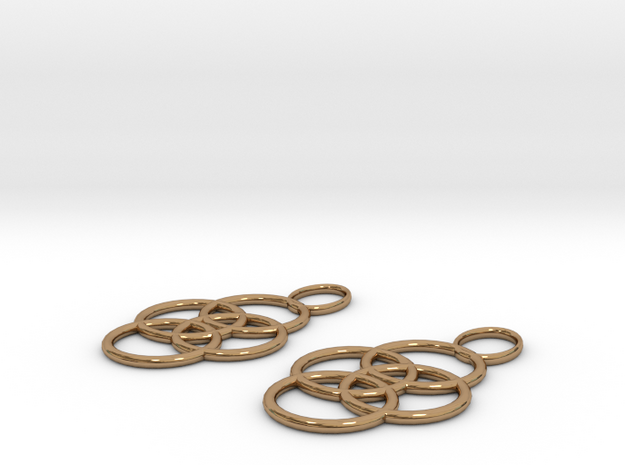 Earrings in Polished Brass