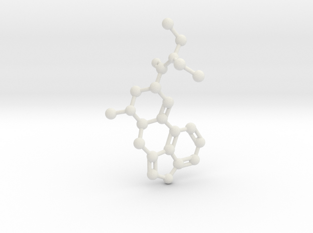 LSD Molecule Pendant BIG in White Natural Versatile Plastic