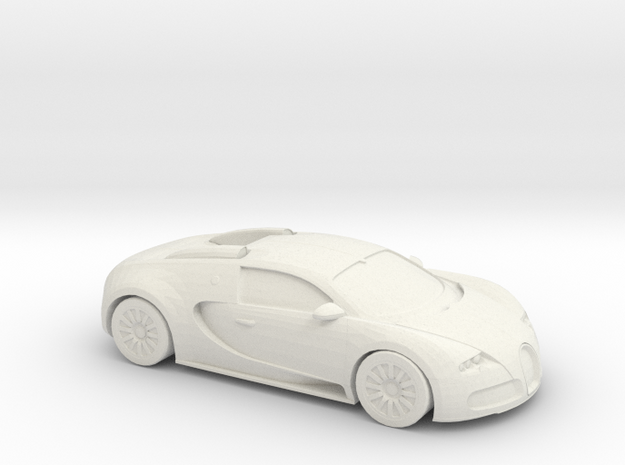 1/87 2005-12 Bugatti Veyron in White Natural Versatile Plastic