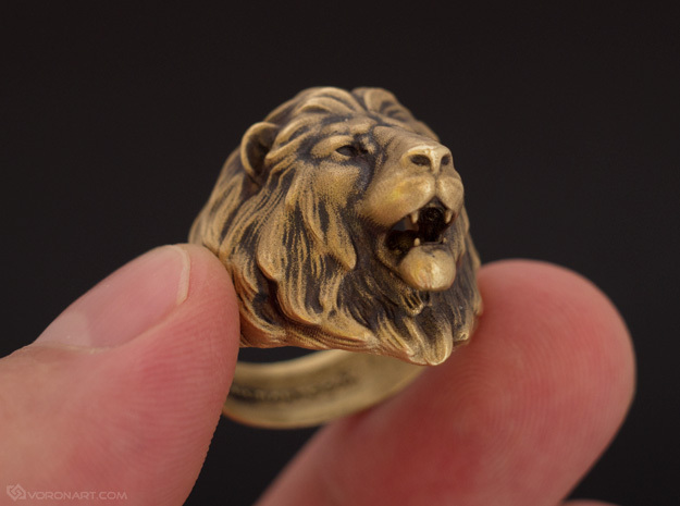 Lion Ring in Natural Brass: 11.5 / 65.25