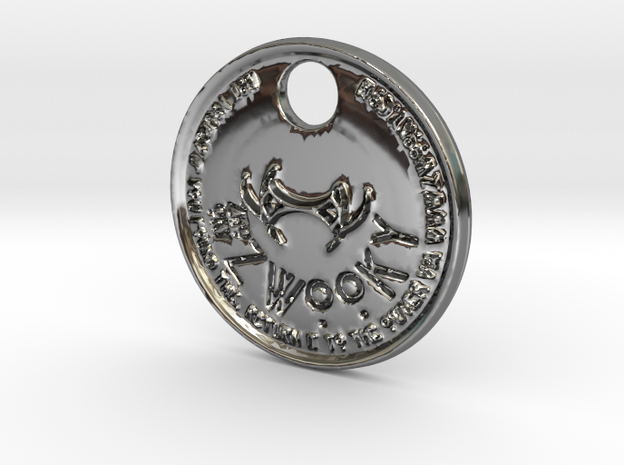 ZWOOKY Style 162 - pendant Ba-Al in Fine Detail Polished Silver