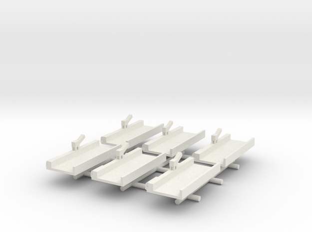 Floating Drydock x6 in White Natural Versatile Plastic