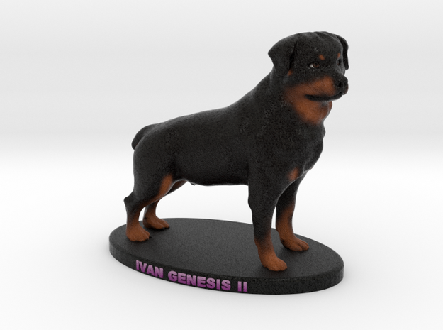 Custom Dog Figurine - Ivan in Full Color Sandstone