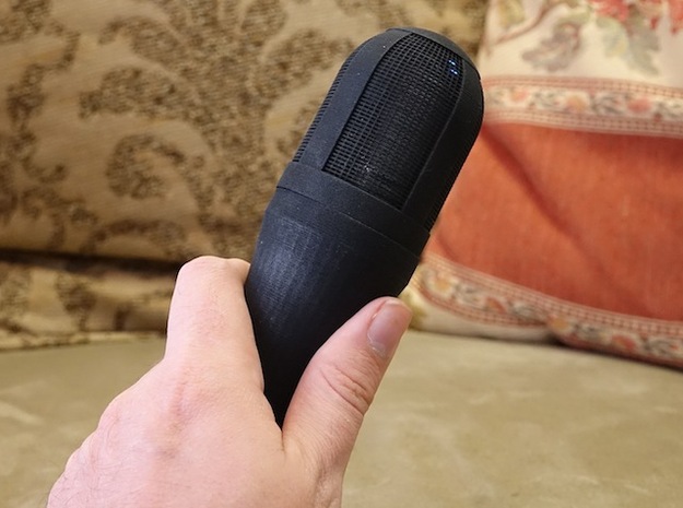 Handheld Microphone Adapter For Clip On Lapel Mics in Black Natural Versatile Plastic