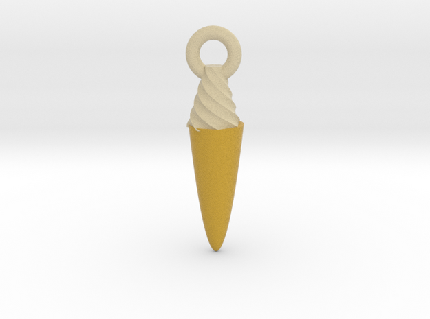 Ice Cream Pendant vanilla in Full Color Sandstone