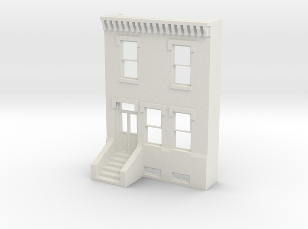 S SCALE ROW HOME FRONT 2S in White Natural Versatile Plastic