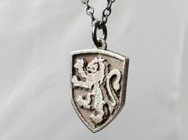 Gryffindor Necklace in Polished Bronzed Silver Steel