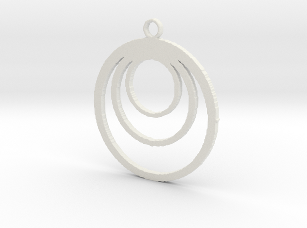 Loop pendant in White Natural Versatile Plastic