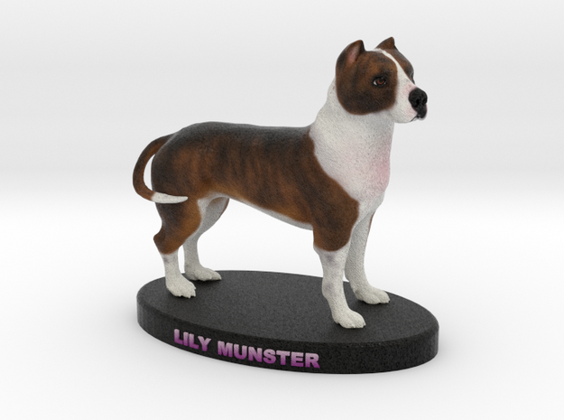 Custom Dog Figurine - Lily Munster in Full Color Sandstone