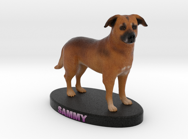 Custom Dog Figurine - Sammy in Full Color Sandstone