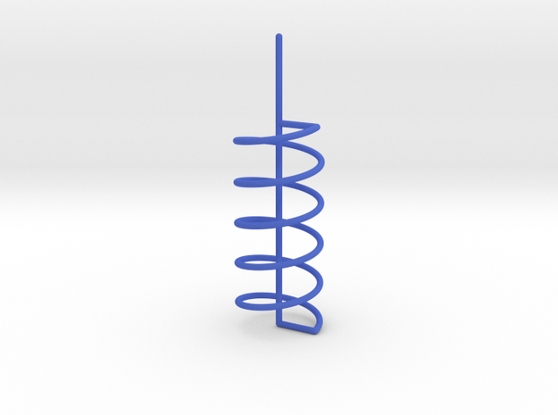 Helix Spiral For Soap Experiments in Blue Processed Versatile Plastic