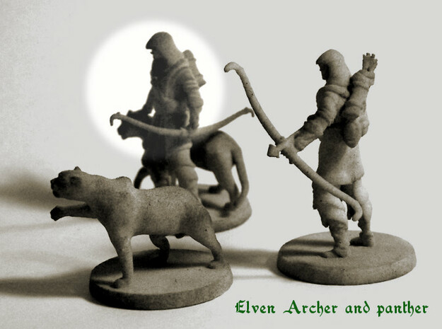 Elven Archer / Beastmaster in White Natural Versatile Plastic