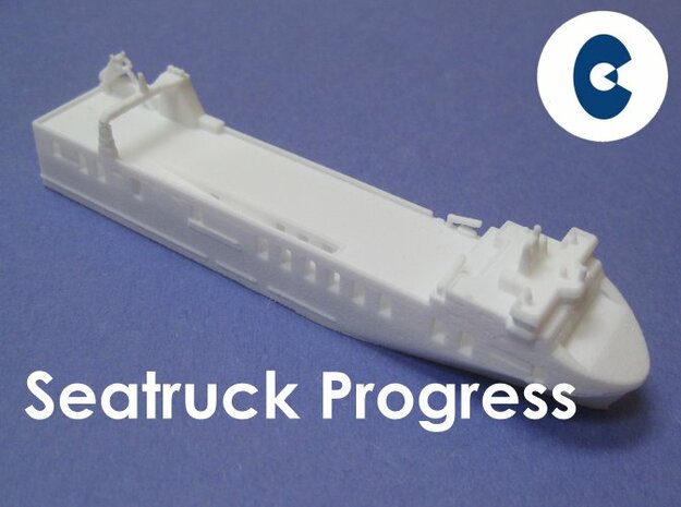 MV Seatruck Progress (1:1200) in White Natural Versatile Plastic