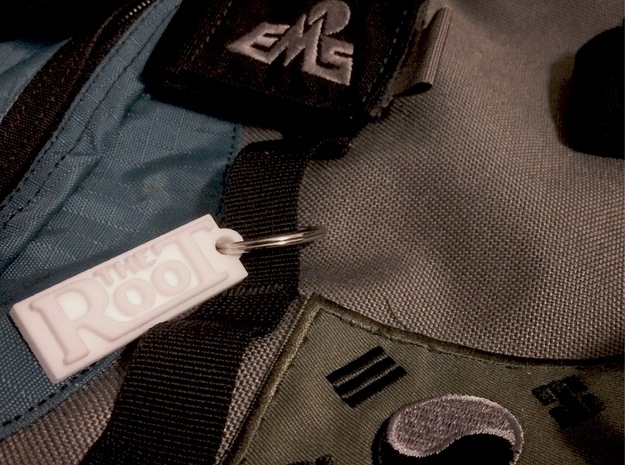 The Root - Bag Tag with Address on Back in White Natural Versatile Plastic