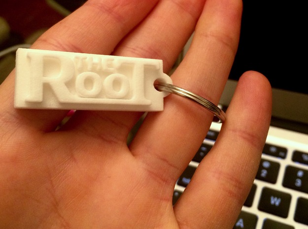 The Root - Bag Tag in White Natural Versatile Plastic
