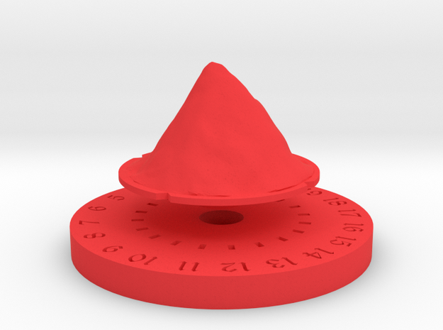 Life Counter - Mountain in Red Processed Versatile Plastic