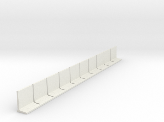 N Scale Retaining Wall 2000mm 10pc in White Natural Versatile Plastic