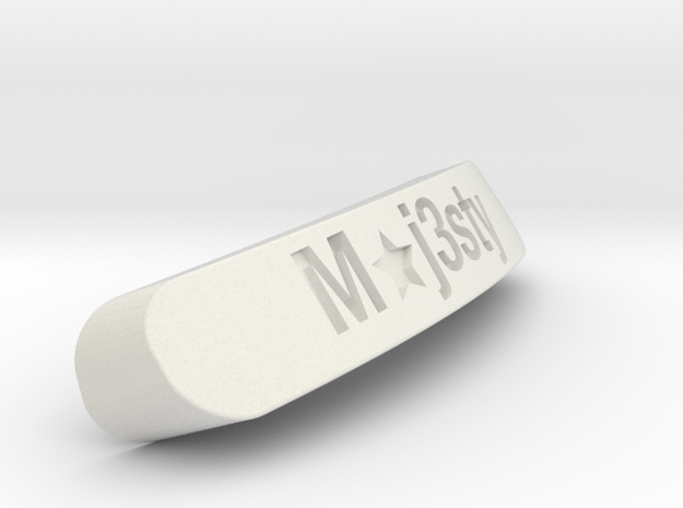 Maj3sty Nameplate for SteelSeries Rival in White Natural Versatile Plastic