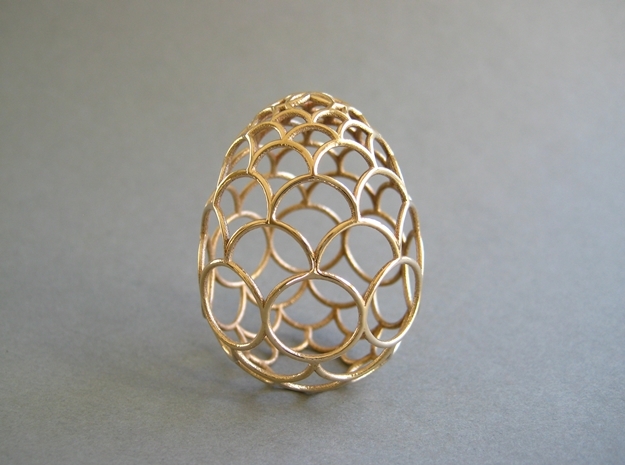 Filigree Egg - 3D Printed in Metal for Easter