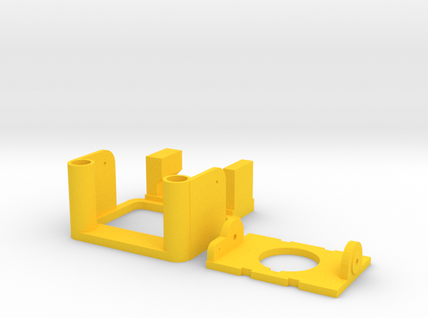 ZMR250 Tilt  with frame v2 in Yellow Processed Versatile Plastic