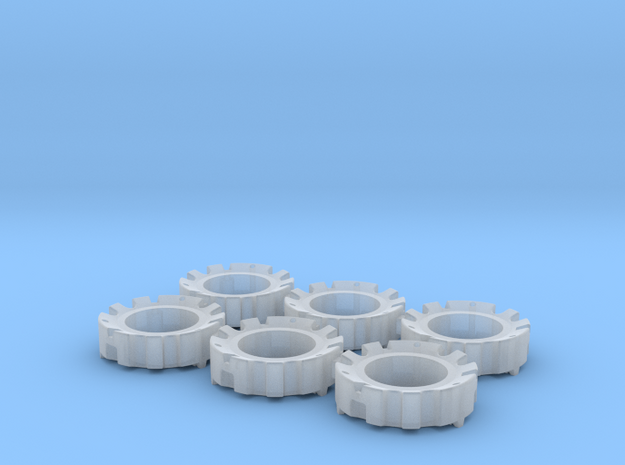 1/64 Wheel Weights Outer (6 Pieces) in Tan Fine Detail Plastic