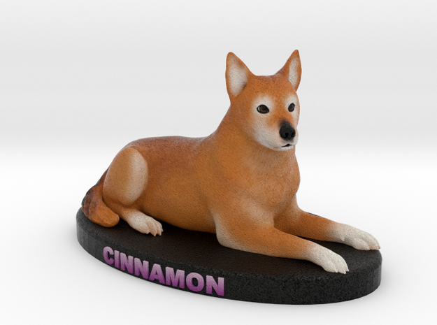 Custom Dog Figurine - Cinnamon in Full Color Sandstone