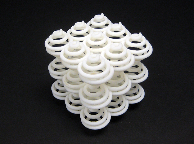 Spiral Cube3 by Ben Hart in White Natural Versatile Plastic