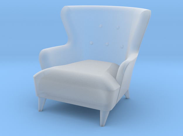 1:48 Wingback Barrel Chair in Smooth Fine Detail Plastic