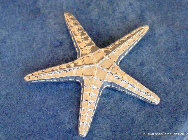 Starfish Pendant in Polished Silver