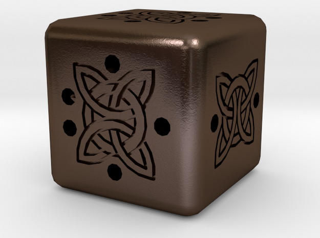 Dice161 in Polished Bronze Steel