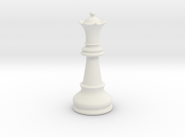 Queen (Chess) in White Natural Versatile Plastic