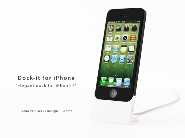 Dock-it for iPhone in White Processed Versatile Plastic