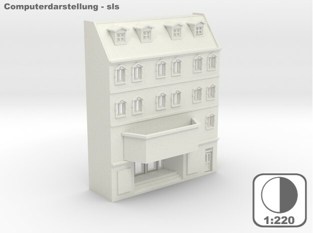 Stadthaus Halbrelief 2 - 1:220 (Z scale) in White Natural Versatile Plastic