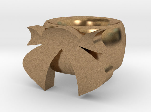 Bow Ring in Natural Brass
