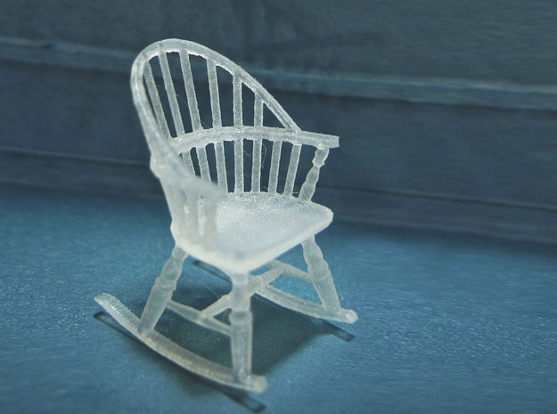 1:48 Windsor Rocking Chair in Smooth Fine Detail Plastic