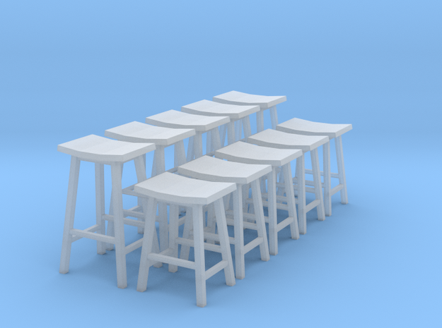 1:48 Saddle Stools in Smooth Fine Detail Plastic